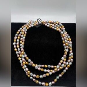 NWT Honora Multicolor Freshwater Pearl Strand Necklace 31.5”